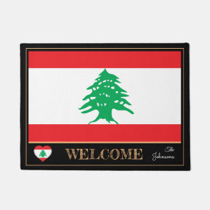 Libanon & Libanesische Flag-Haus-Matten/Sport-Will Fußmatte
