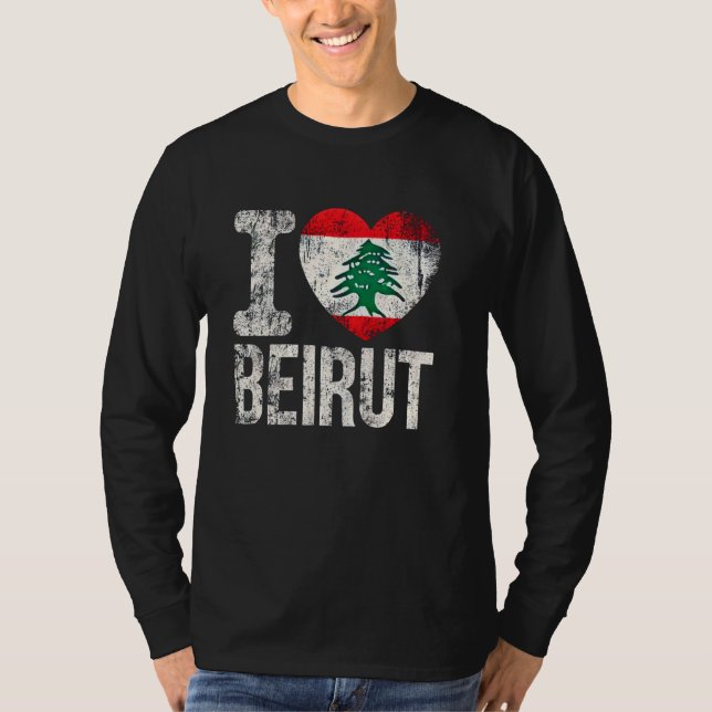 Libanon - Libanesische Flagge I Liebe Beirut T-Shirt (Vorderseite)