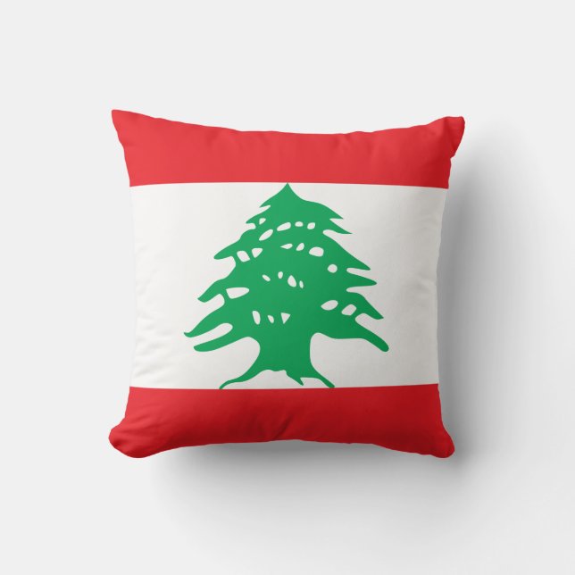 Libanon (libanesische Flagge) Kissen (Vorderseite)