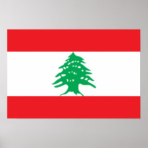 Libanon - libanesische Flagge Poster