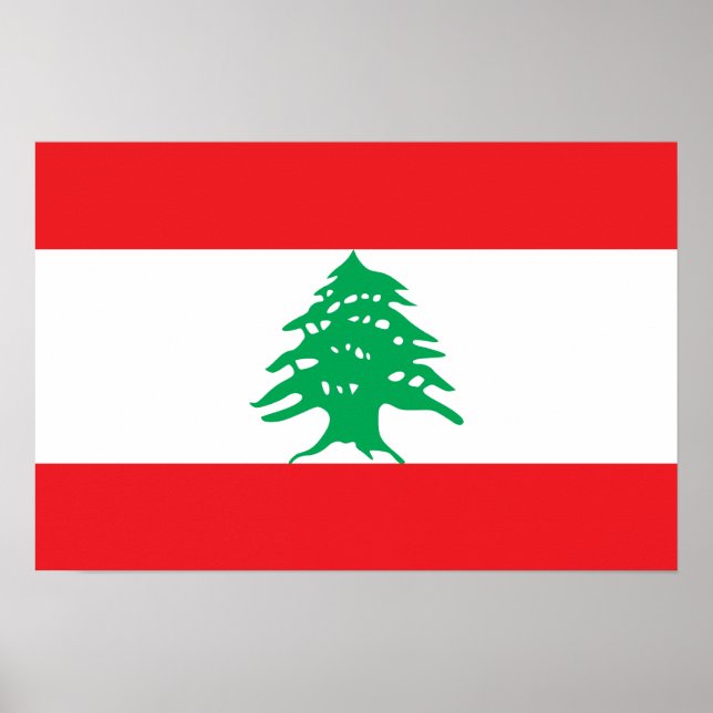 Libanon - libanesische Flagge Poster (Vorne)