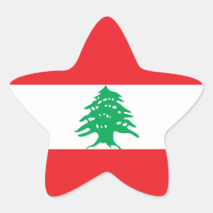 Libanon/libanesische Flagge Stern-Aufkleber