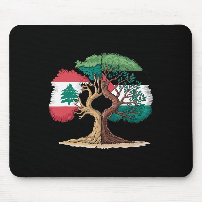 Libanon Palästinafahne Libanesische Palästinensisc Mousepad (Vorne)
