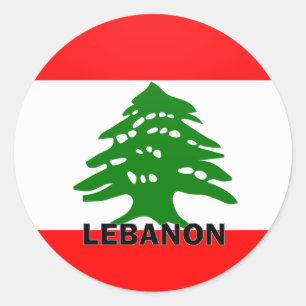 Libanon Roundel-Qualitätsflagge Runder Aufkleber