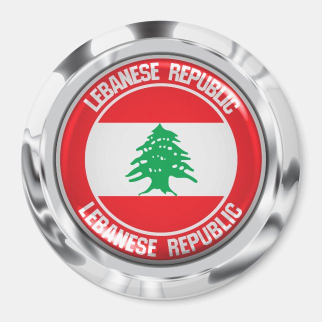 Libanon-Runde Magnet (Vorne)