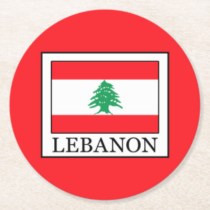 Libanon Runder Pappuntersetzer