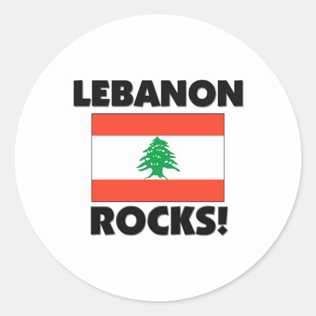 Libanon-Steine Runder Aufkleber (Vorderseite)
