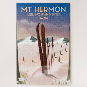 Libanon und Syrien Berg Hermon Ski Puzzle