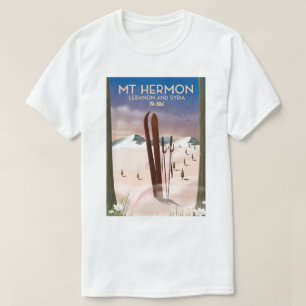 Libanon und Syrien Berg Hermon Ski T-Shirt