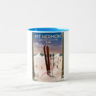 Libanon und Syrien Berg Hermon Ski Zweifarbige Tasse
