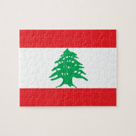 Libanon-Weltflagge Puzzle