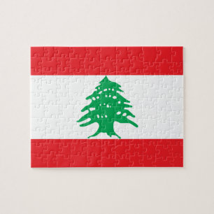 Libanon-Weltflagge Puzzle