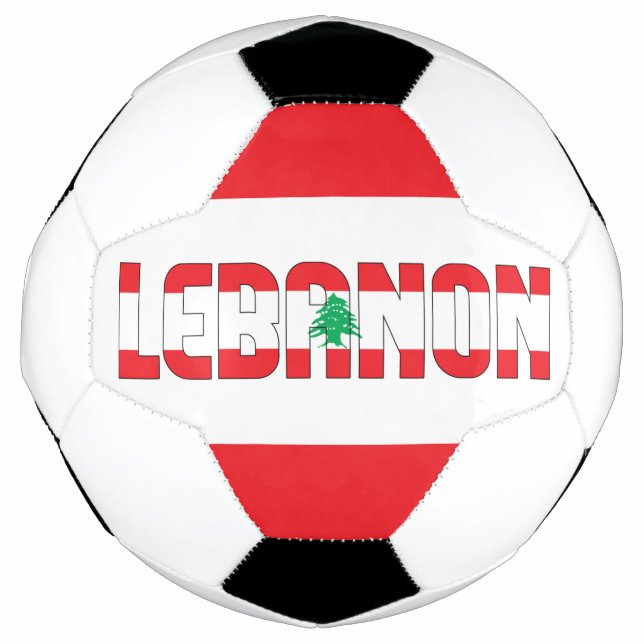 Libanonflagge Adortable Patriotic Fußball (Vorderseite)