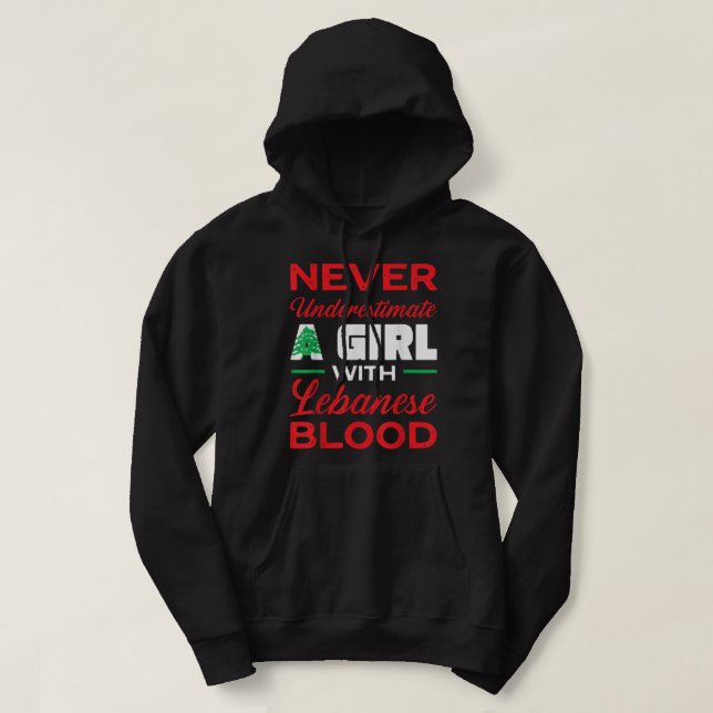 Libanonflagge Beirut Lobnan Lover libanesische Gir Hoodie (Design vorne)