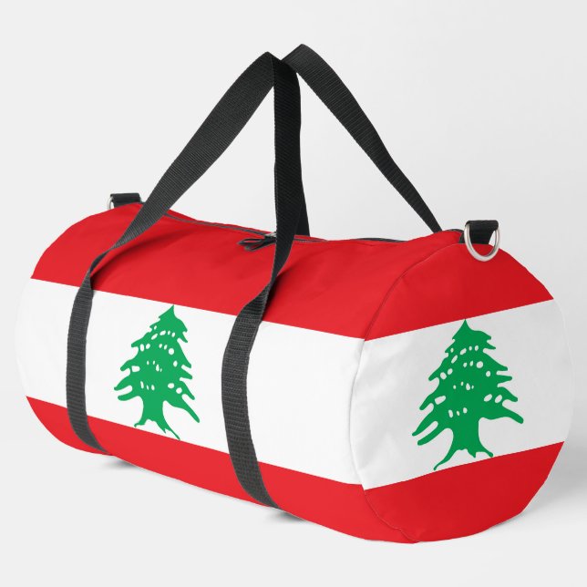 Libanonflagge Duffle Bag (Linke Ecke)