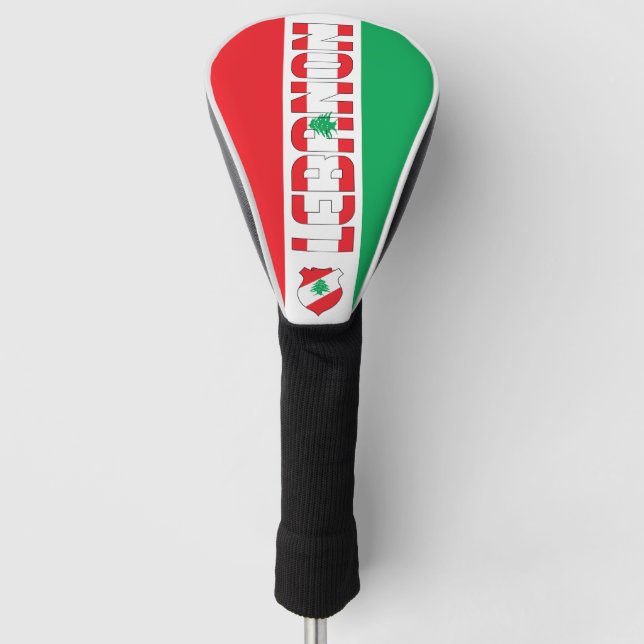 Libanonflagge Gorgetic Patriotic Golf Headcover (Vorderseite)