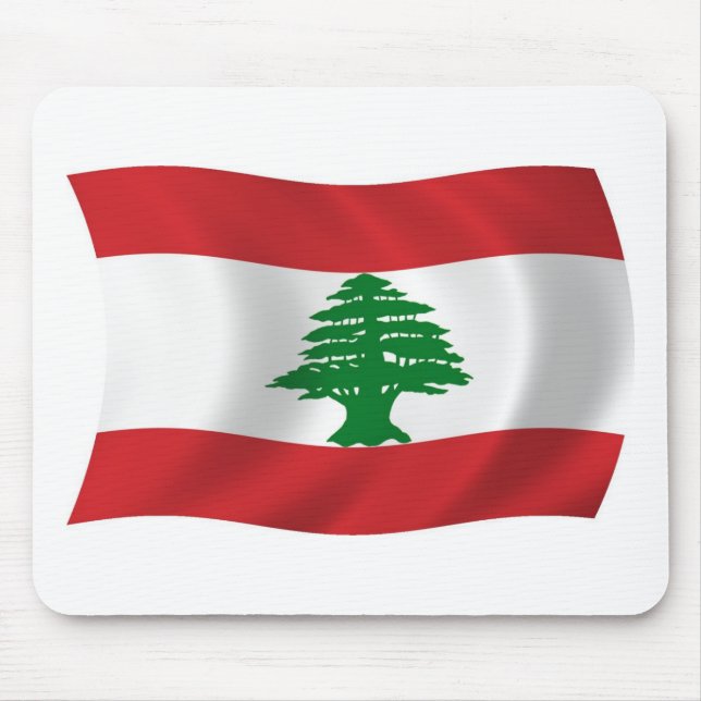 Libanonflagge Mousepad (Vorne)