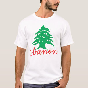 Libanonname mit libanesischer Flagge Zedernbaum T-Shirt