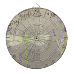 Libelle Alles Gute zum Geburtstag Dartscheibe