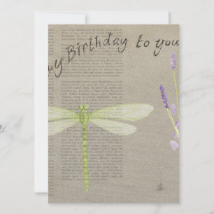 Libelle Alles Gute zum Geburtstag Karte