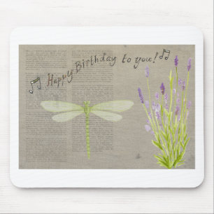 Libelle Alles Gute zum Geburtstag Mousepad
