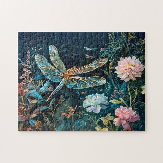 Libelle am Abend im Garten mit Peonfly und Gr Puzzle (Horizontal)