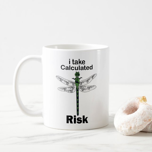 Libelle Berechnender Risikotaker Lustig Kaffeetasse (Mit Donut)