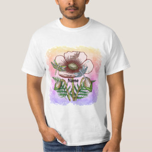 Libelle Blasse Mohnblume T-Shirt