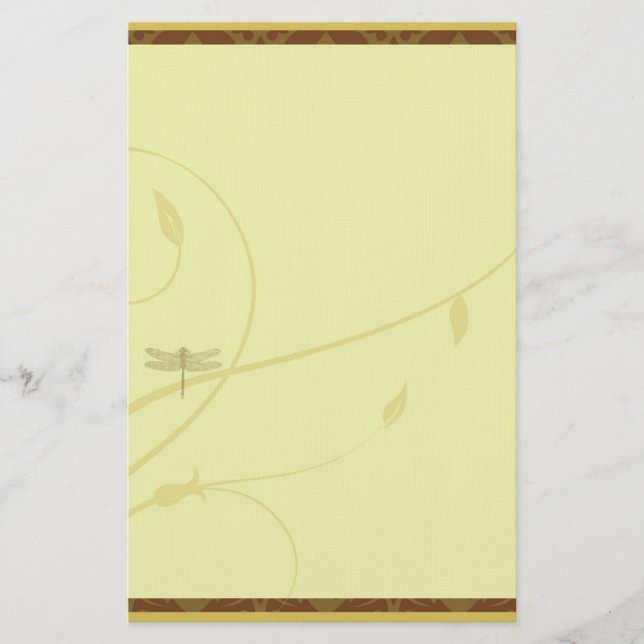 Libelle blühen stationäres briefpapier (Vorderseite)