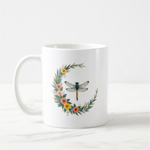 Libelle Boho Halbmond Friedenszeichen Hippie Libel Kaffeetasse