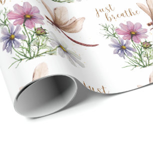 Libelle   Einfach Atmen Geschenkpapier