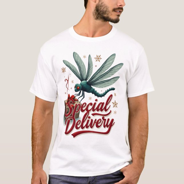 Libelle Geschenk Zustellung T-Shirt (Vorderseite)