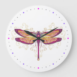 Libelle Große Wanduhr