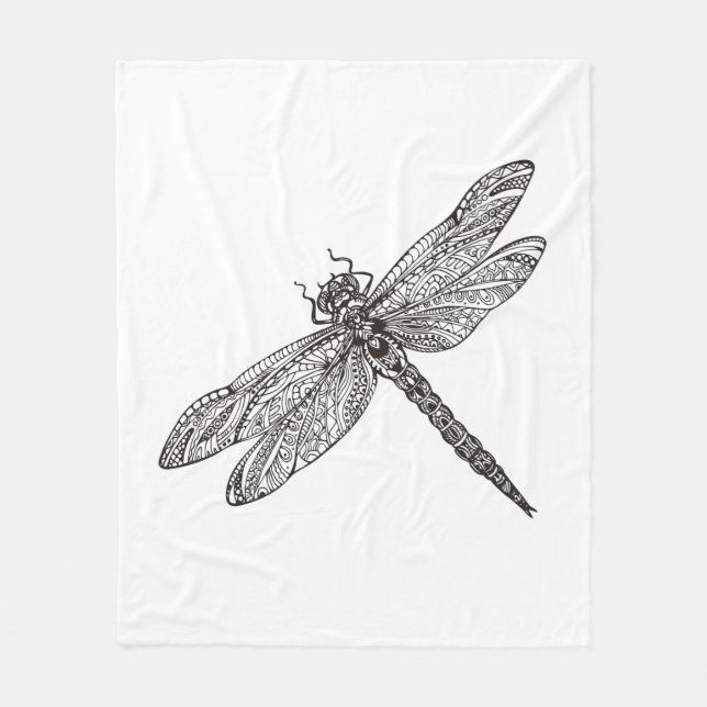 Libelle in der Art Fleecedecke (Vorderseite)