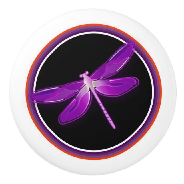 Libelle Keramikknauf (Vorderseite)