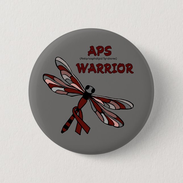 Libelle/Krieger...APS Button (Vorderseite)