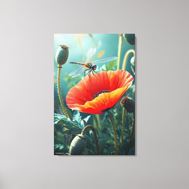 Libelle Leinwanddruck (Vorderseite)