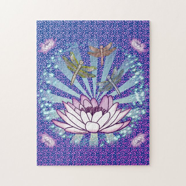 Libelle Lotus  Puzzle (Vertikal)