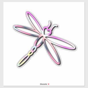 Libelle mit Herzkopf Aufkleber