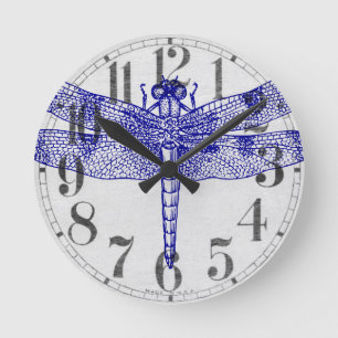 Libelle Runde Wanduhr