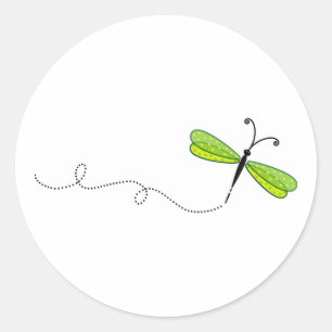 Libelle Runder Aufkleber