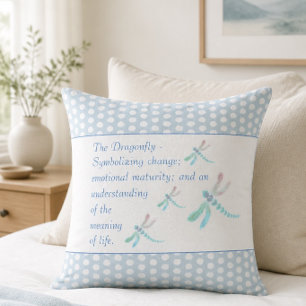 Libelle Schöne blaue und weiße Mode Kissen