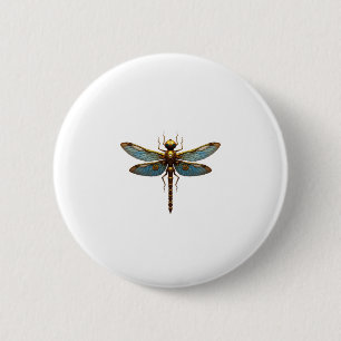 Libelle Steam Punk Insekt Kunst Ingenieur Steampun Button