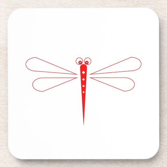 Libelle - Untersetzer aus hartem Kunststoff - Set  (Vorderseite)