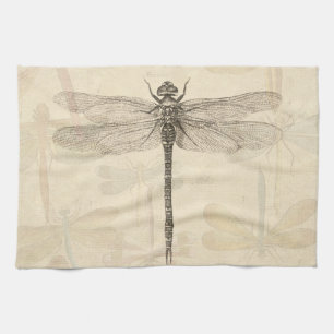 Libelle Vintage Antik Klassik Natur Geschirrtuch