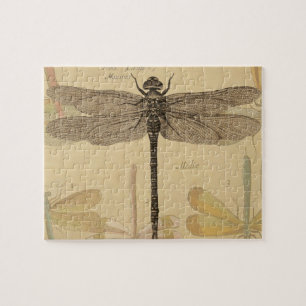 Libelle Vintage Antik Klassik Natur Puzzle