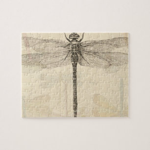 Libelle Vintage Antik Klassik Natur Puzzle