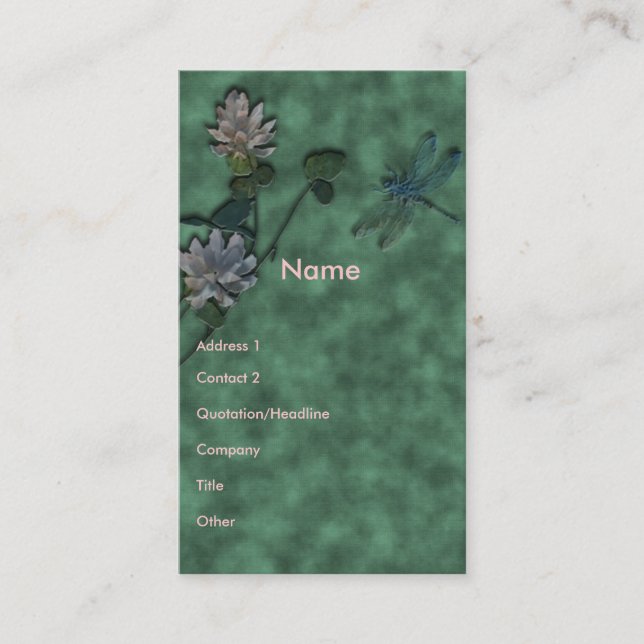 Libelle Visitenkarte (Vorderseite)