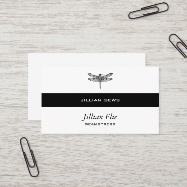 Libelle Visitenkarte (Vorderseite/Rückseite Beispiel)