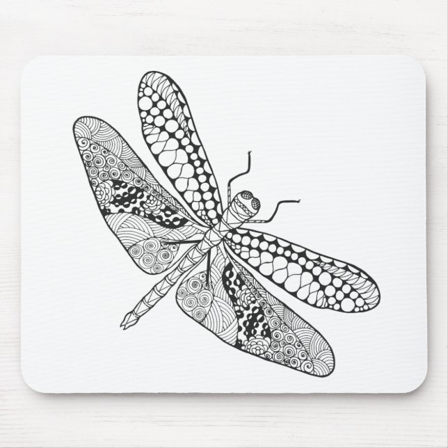 Libelle Zendoodle Mousepad (Vorne)